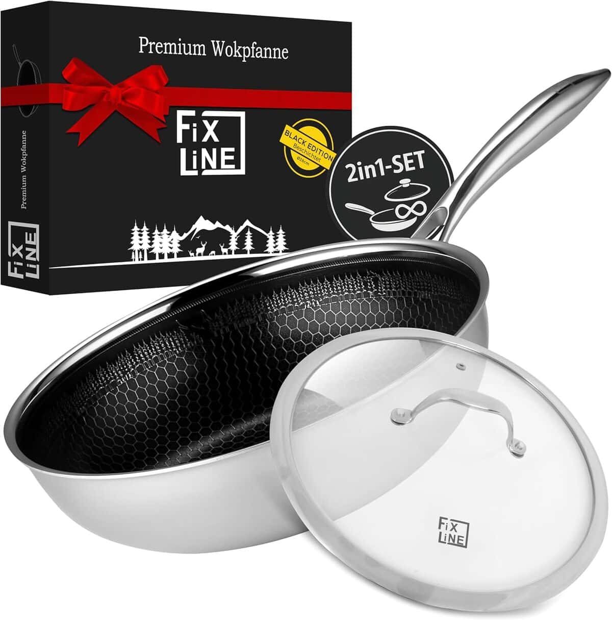 Test des poêles wok FIXLINE® Black Forest : anti-rayures et polyvalentes