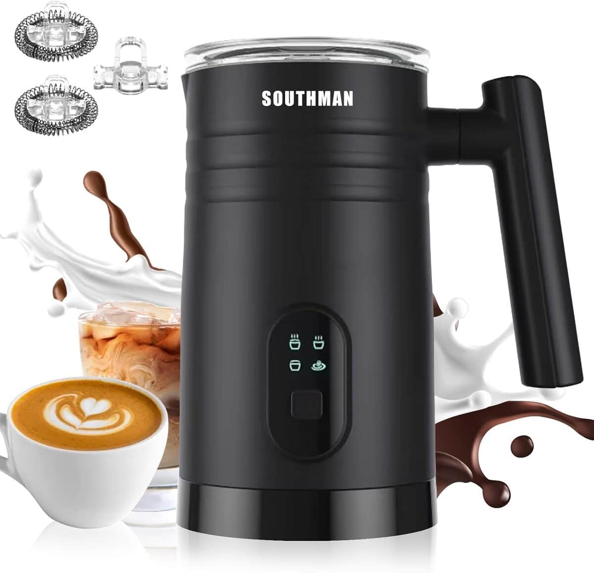 Test du mousseur à lait électrique 4 en 1 : capacité 300 ml pour latte et chocolat