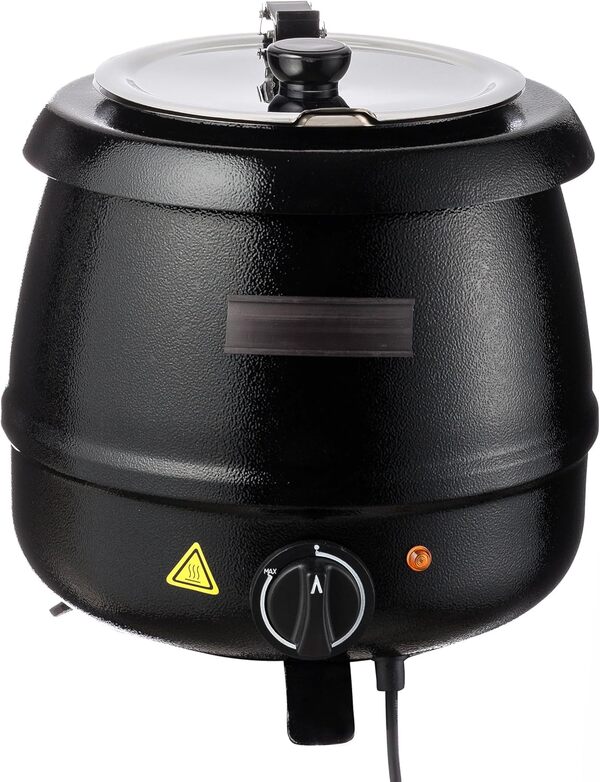METRO Professional GSK1009 Marmite à Soupe Professionnelle 9 L, 400 W Plage de température jusqu'à 95 °C,réservoir Amovible en Acier Inoxydable, Noire