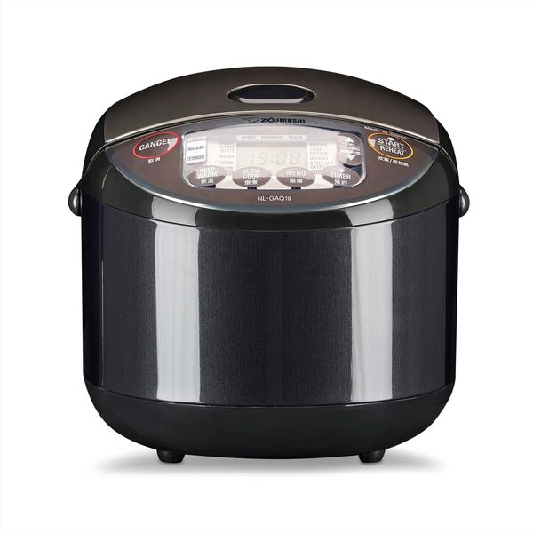 ZOJIRUSHI Premium Reiskocher NL-GAQ18-1,8 Liter (10 tasses) - avec fonction de maintien au chaud - inclus : verre doseur, cuillère à riz et panier vapeur - Avec câble d'alimentation européen