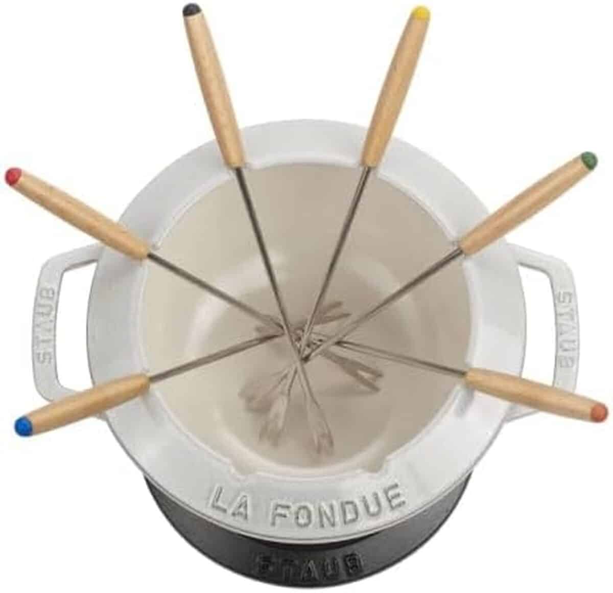 Test du service à fondue Staub en fonte : 20 cm truffe blanche