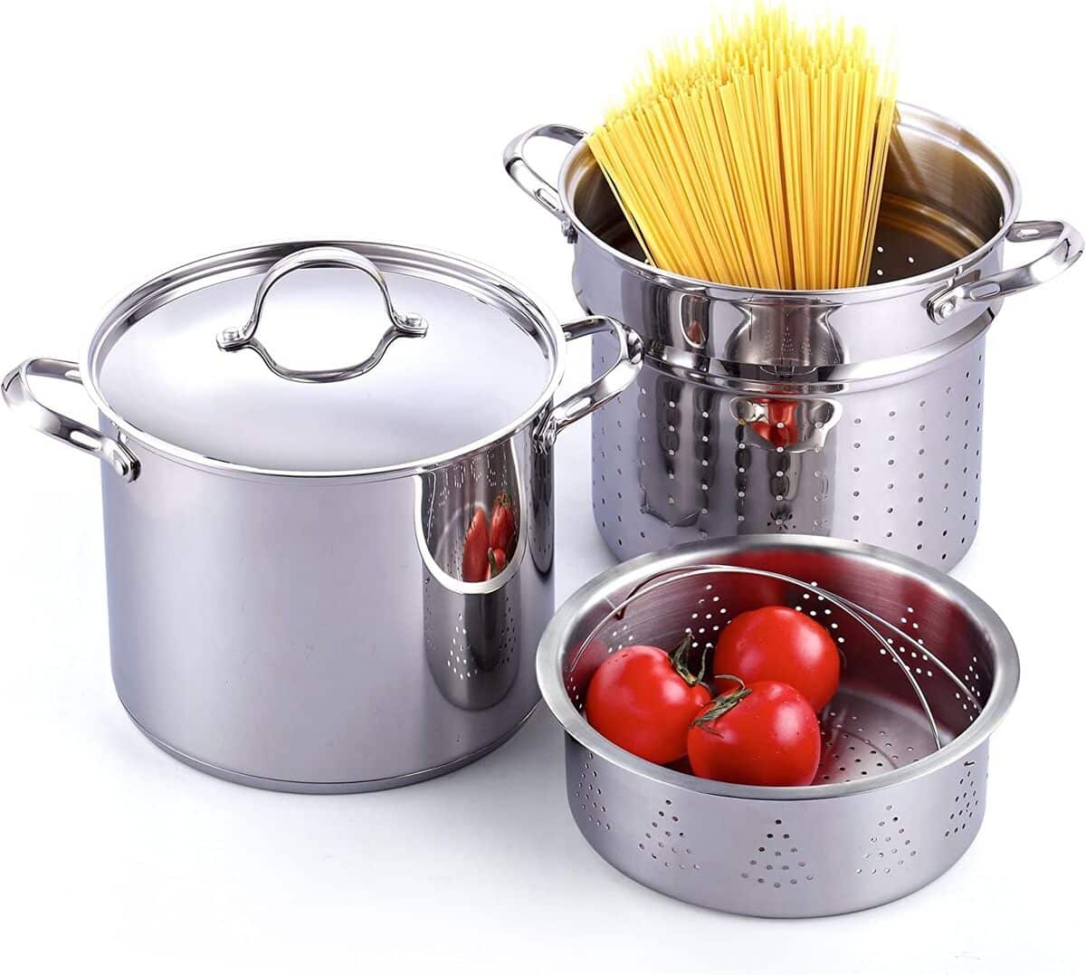 Test : marmite à pâtes Cooks Standard en acier 12L, set multipots