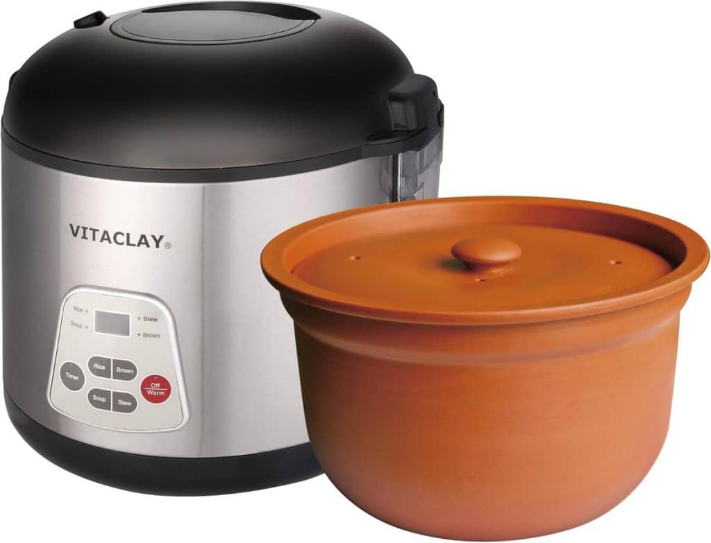 Test VitaClay Rice N' Mijoteuse : cuiseur 2 en 1 6 tasses Silver