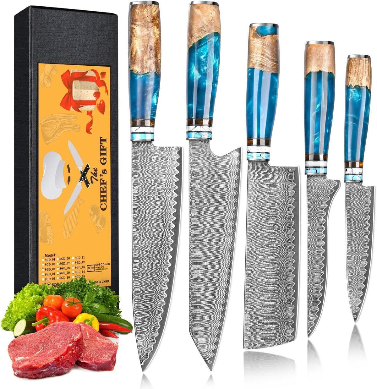 Test : set de couteaux oFuun Damas 5pcs