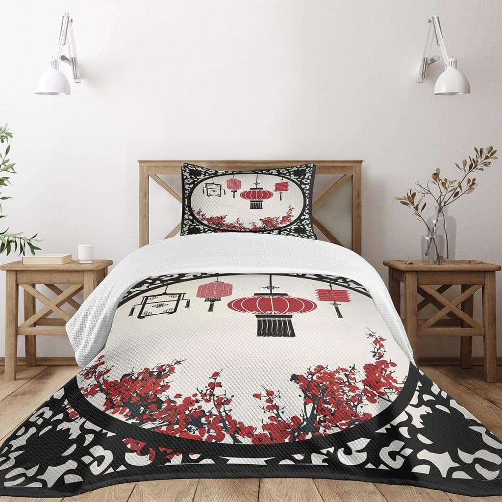 Avis : couvre-lit lanterne japonaise ambesonne taille double