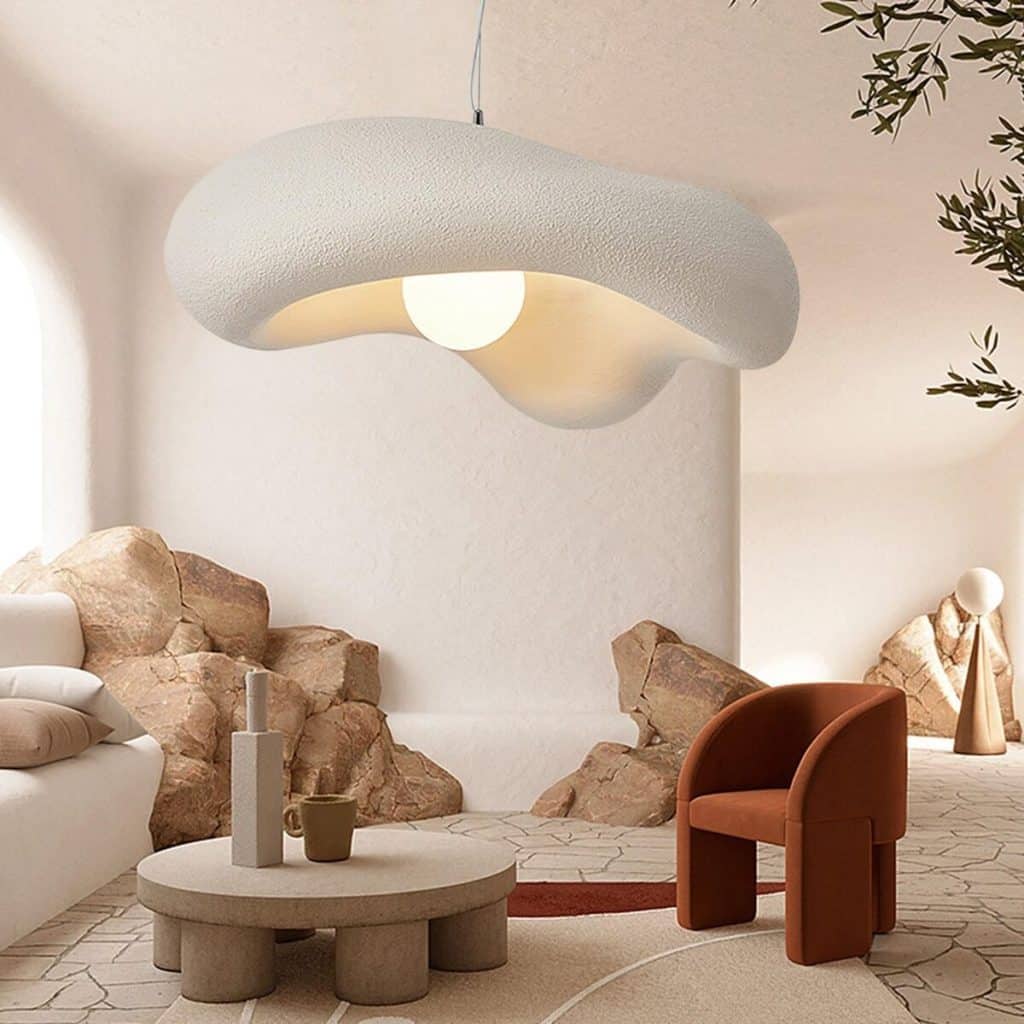 Avis : lampe suspension AIAO wabi-sabi beige 60 cm