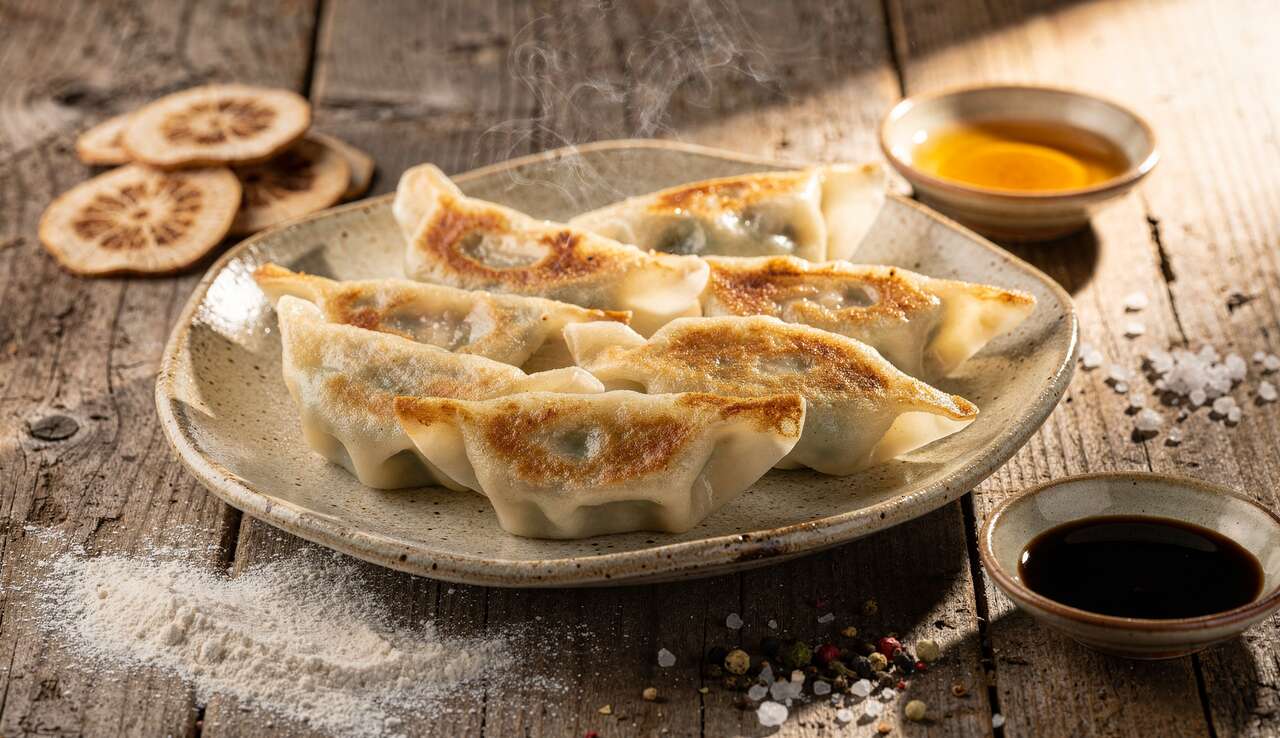 Recette de gyozas au radis blanc daikon