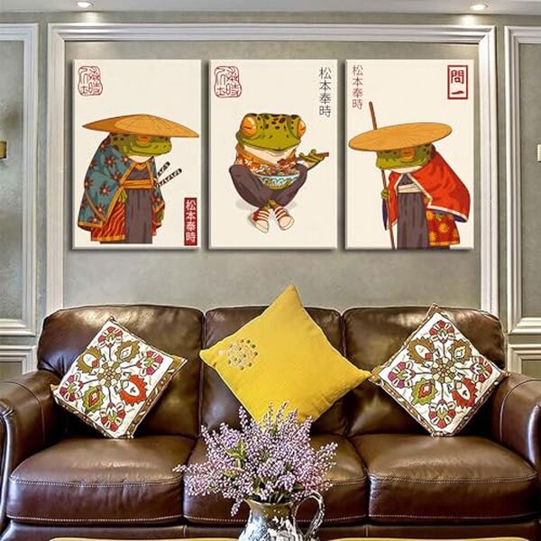 Découvrez notre avis sur les affiches murales vintage de grenouille samouraï Matsumoto Hoji, un voyage dans l'art japonais authentique et captivant