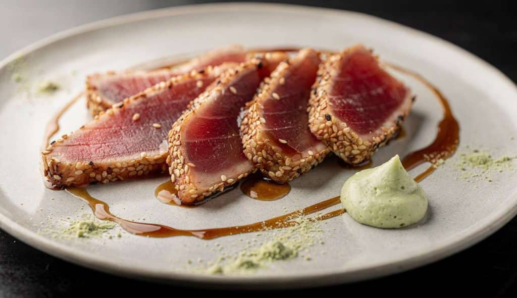 Recette de thon saisie au sésame et sauce wasabi