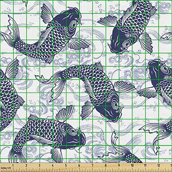 découvrez notre avis sur le tissu décoratif Ambesonne Fish avec son motif raffiné de carpe Koi et vagues pour transformer votre intérieur en véritable œuvre d'art