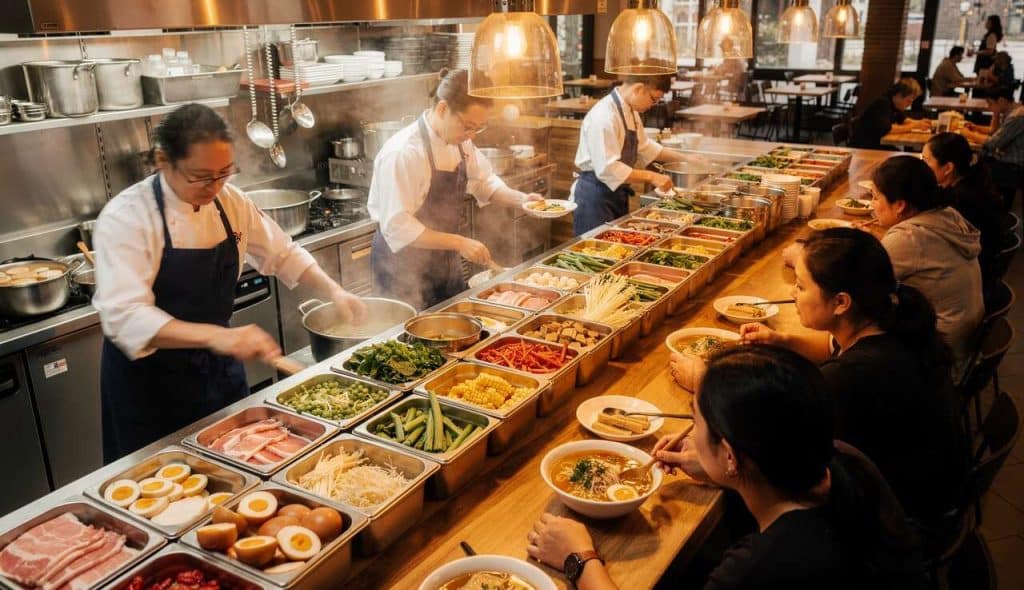 Restaurant de ramen : pourquoi le format gastronorme facilite le service rapide
