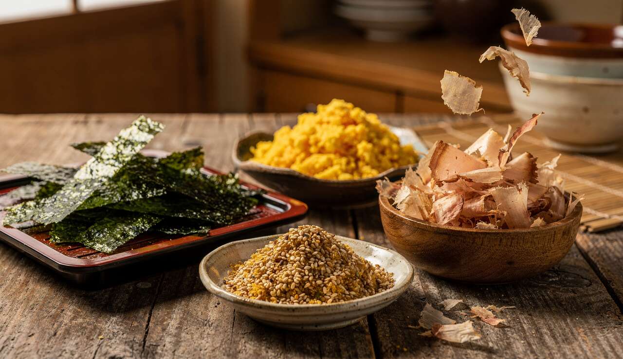 Les ingr&eacute;dients typiques du furikake