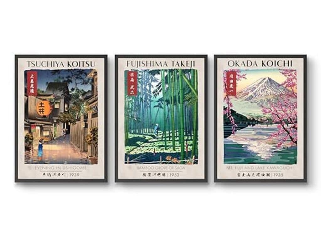 Avis : affiches en bois Ukiyo-E vintages, décoration orientale