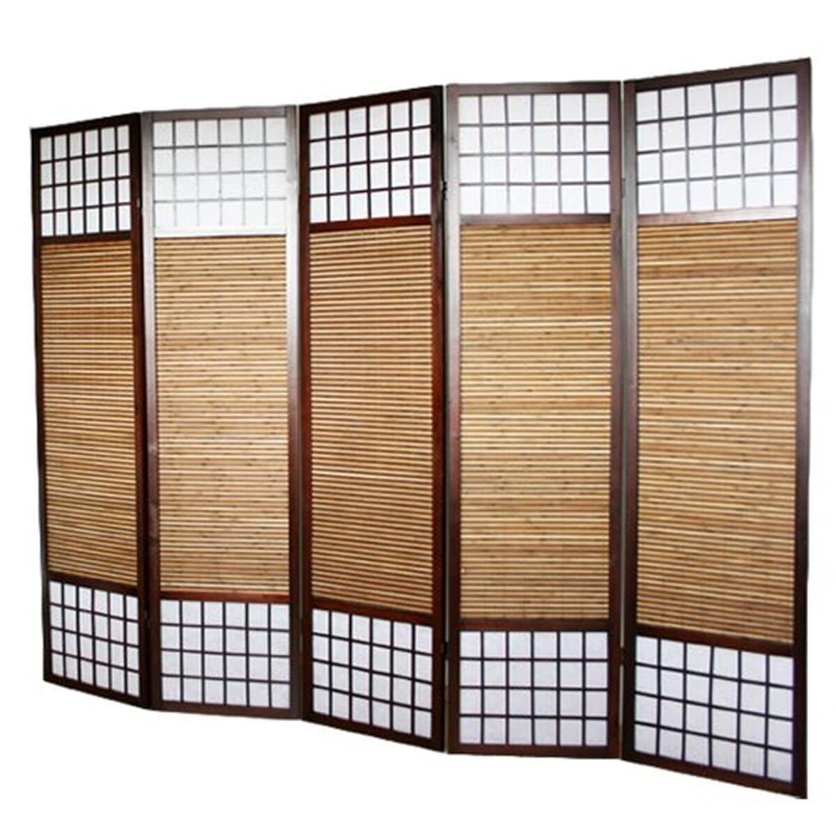 Test du paravent japonais bois bambou 5 panneaux Pegane