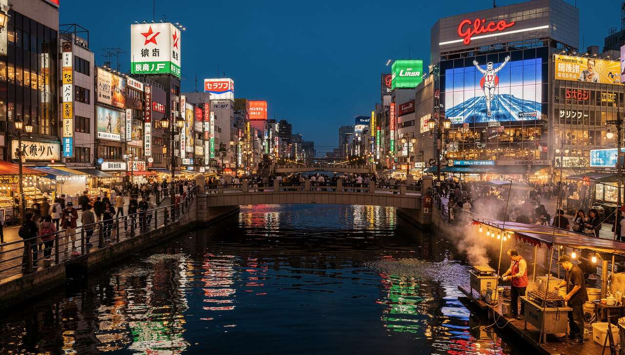 Introduction &agrave; dotonbori et son ambiance anim&eacute;e