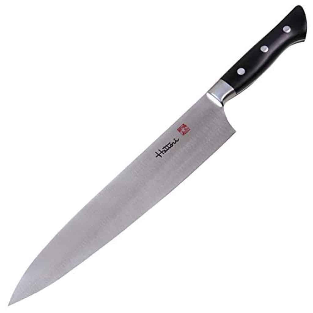 Test du couteau de chef Hattori Gyuto 9.4 inch en acier cobalt