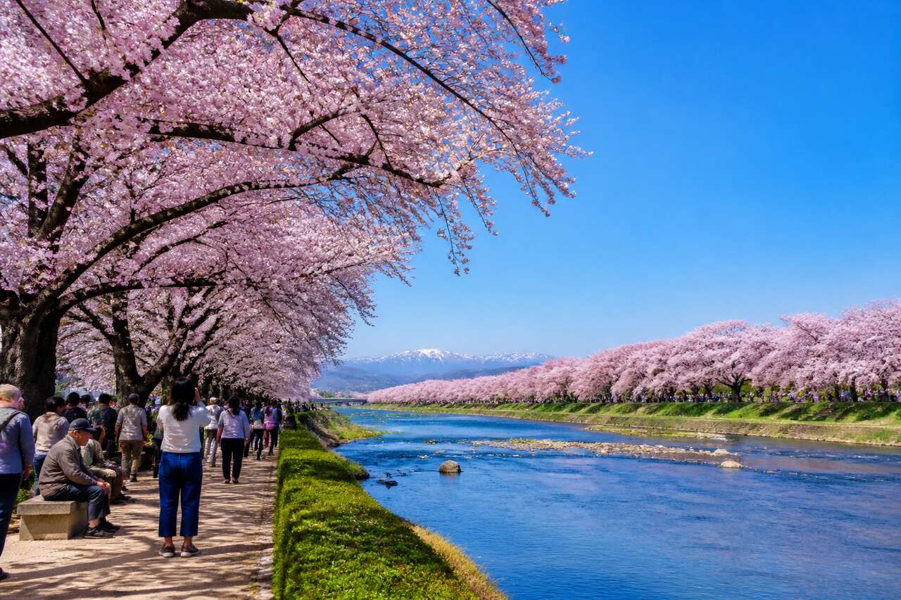 Festival des cerisiers en fleurs de Kitakami