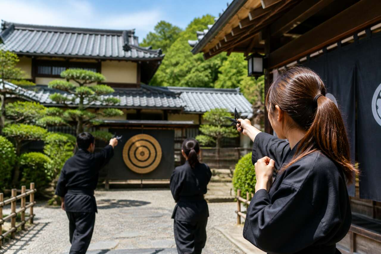 École ninja à Nagano : lancez des shuriken au Japon