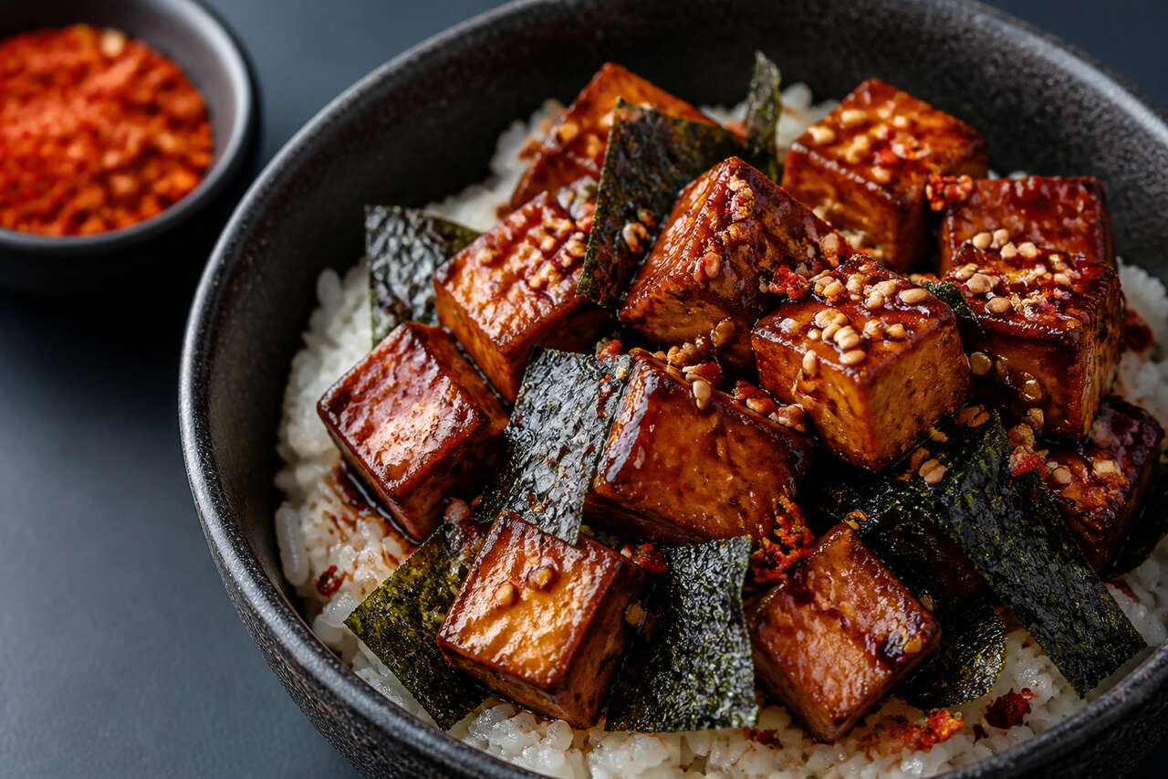 Recette du donburi au tofu épicé : un bol japonais savoureux et facile
