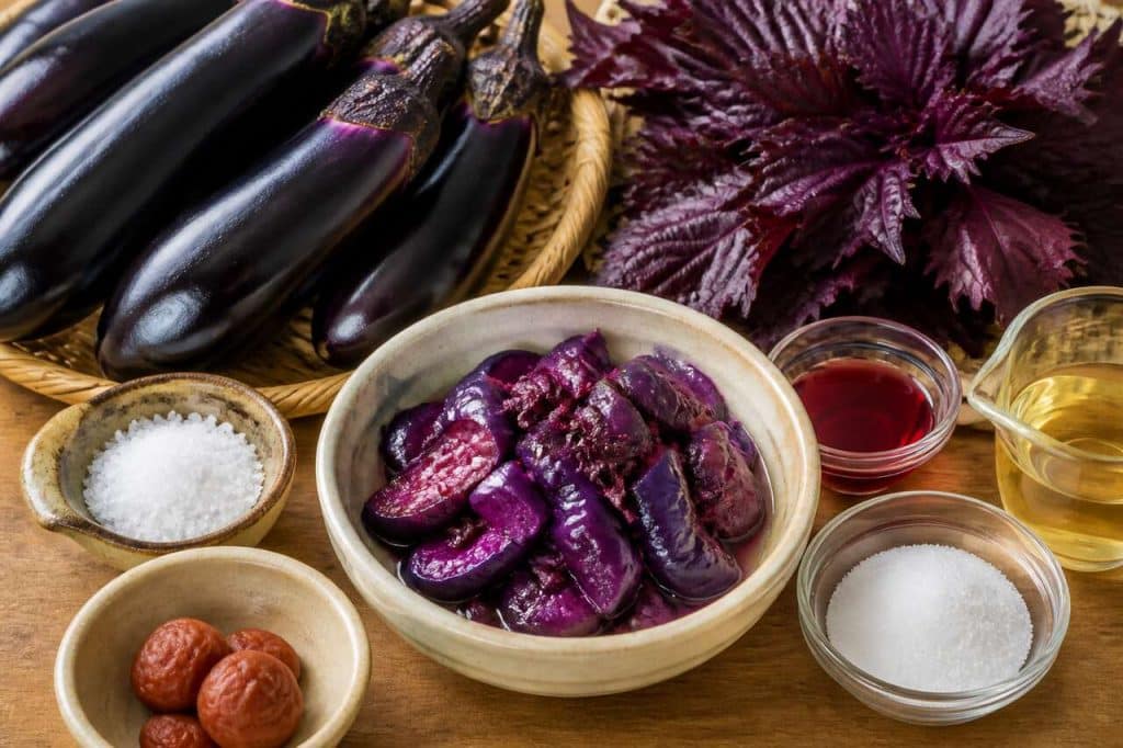 Recette de shiibazuke : les pickles japonais d'aubergine au shiso