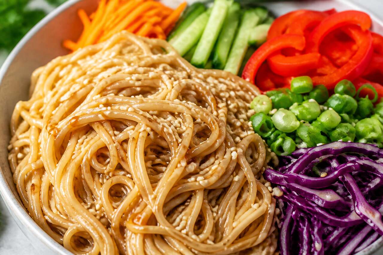 Recette de nouilles somen au sésame et légumes