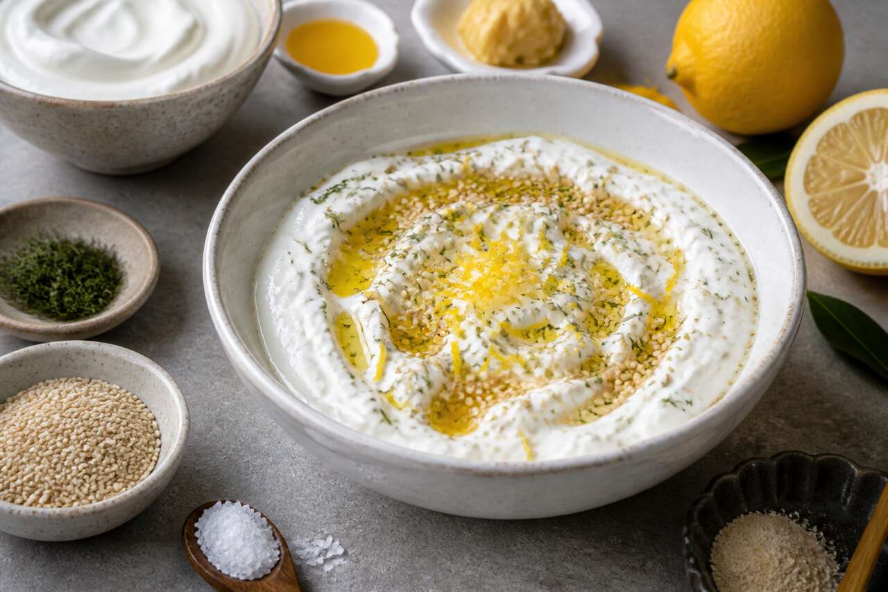 Recette de tzatziki au yuzu et miso blanc à la japonaise