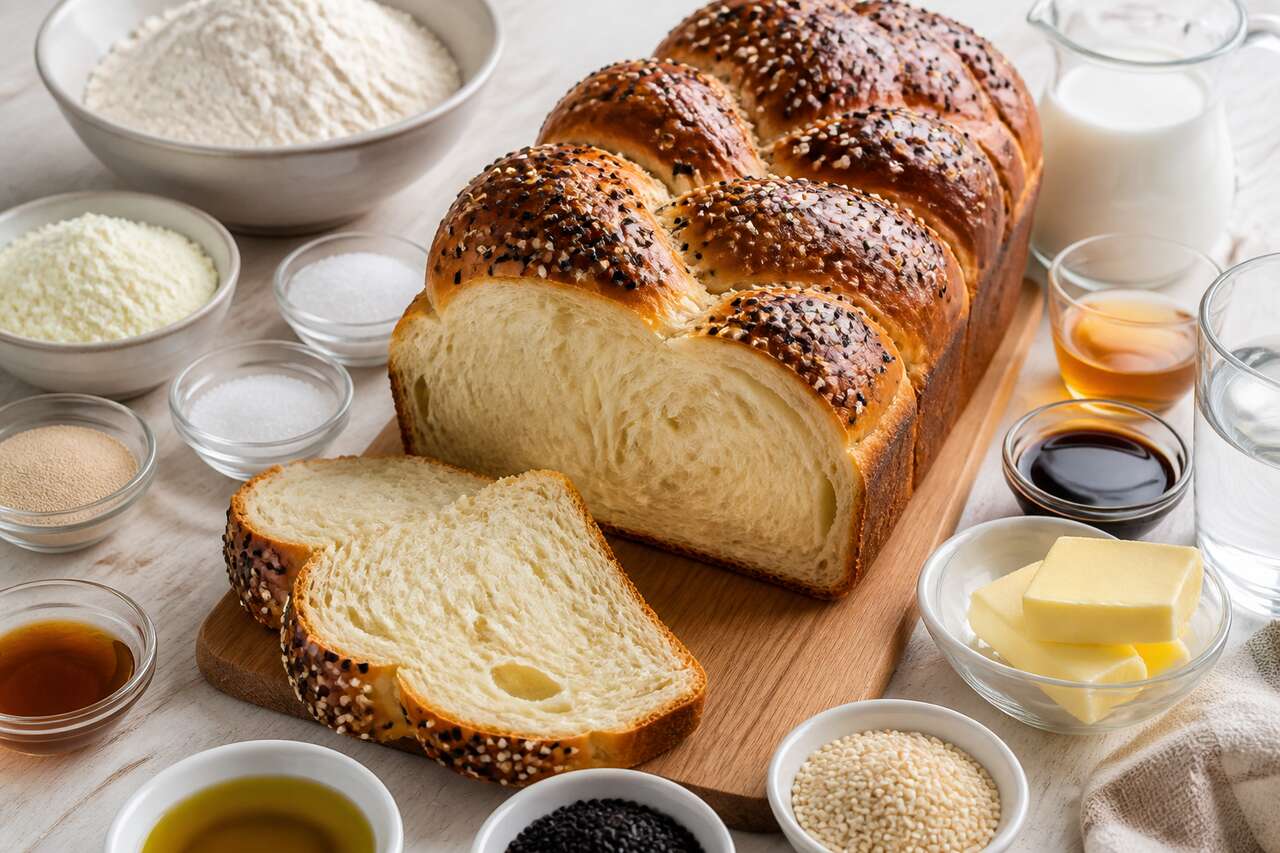 Recette de brioche tressée salée au sésame à la japonaise