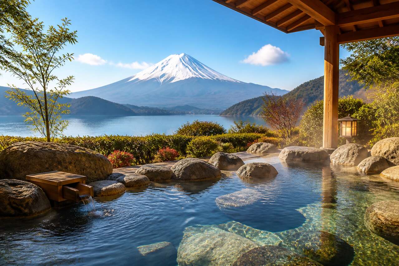 5 onsen avec vue sur le mont Fuji à Hakone