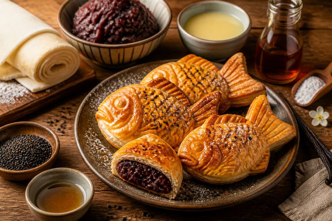 Recette de Taiyaki en pâte feuilletée : délice japonais maison