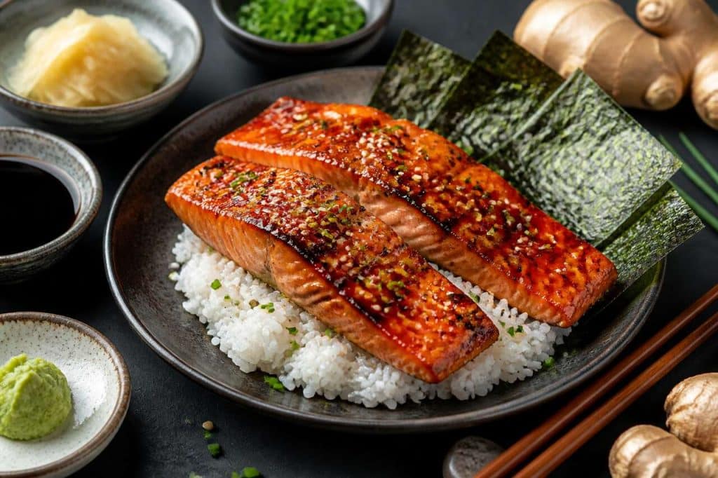 Recette de saumon grillé à la japonaise