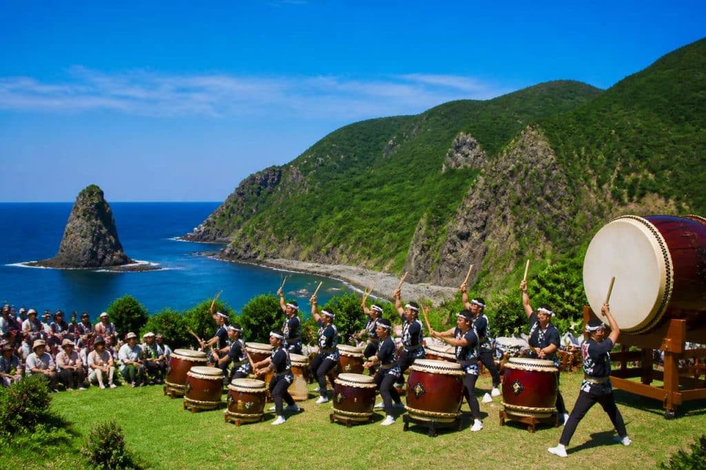 Festival de la terre et du taiko sur l'île de Sado à Niigata