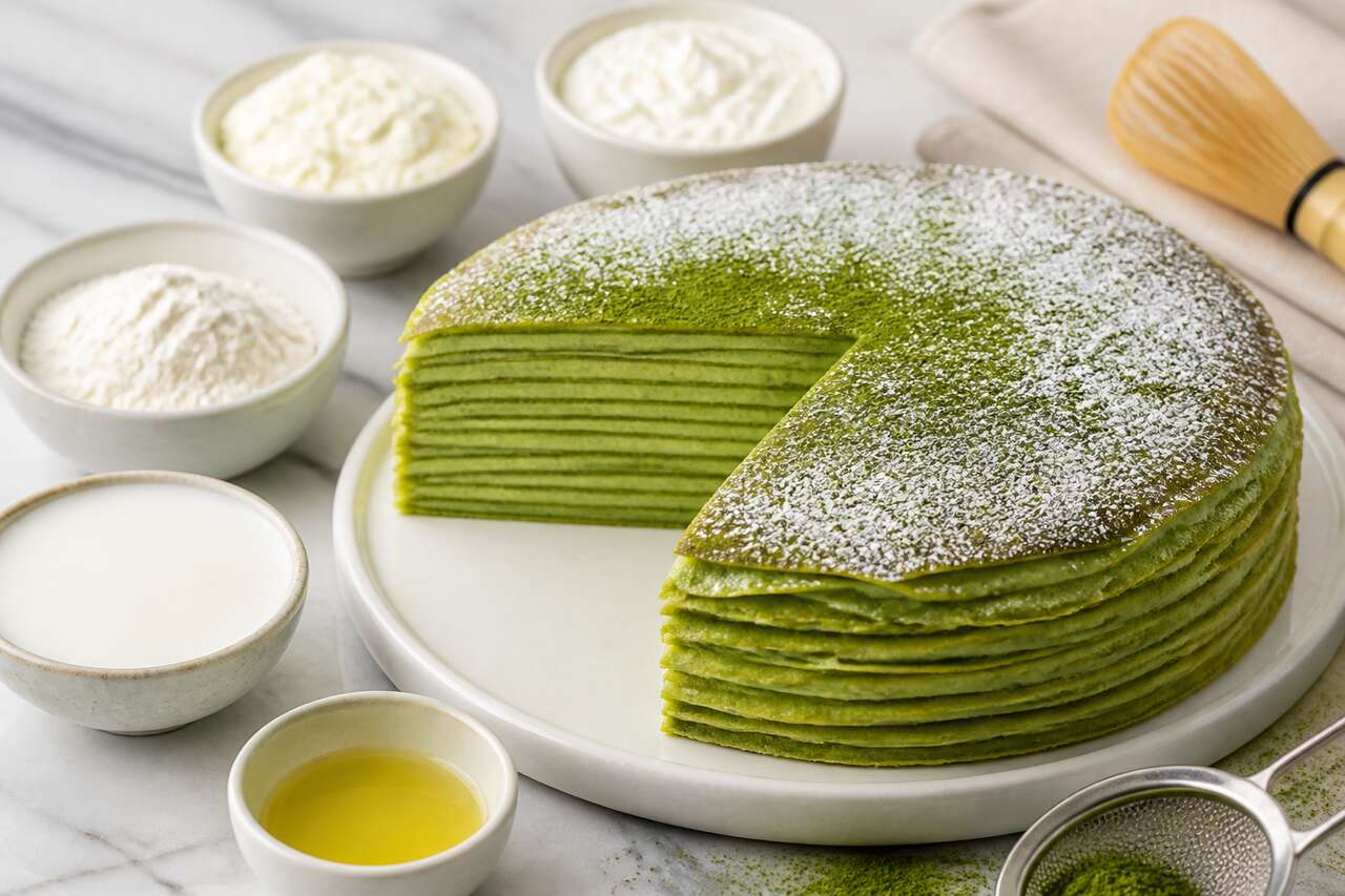 Recette de gâteau mille crêpes au matcha : délice japonais à découvrir