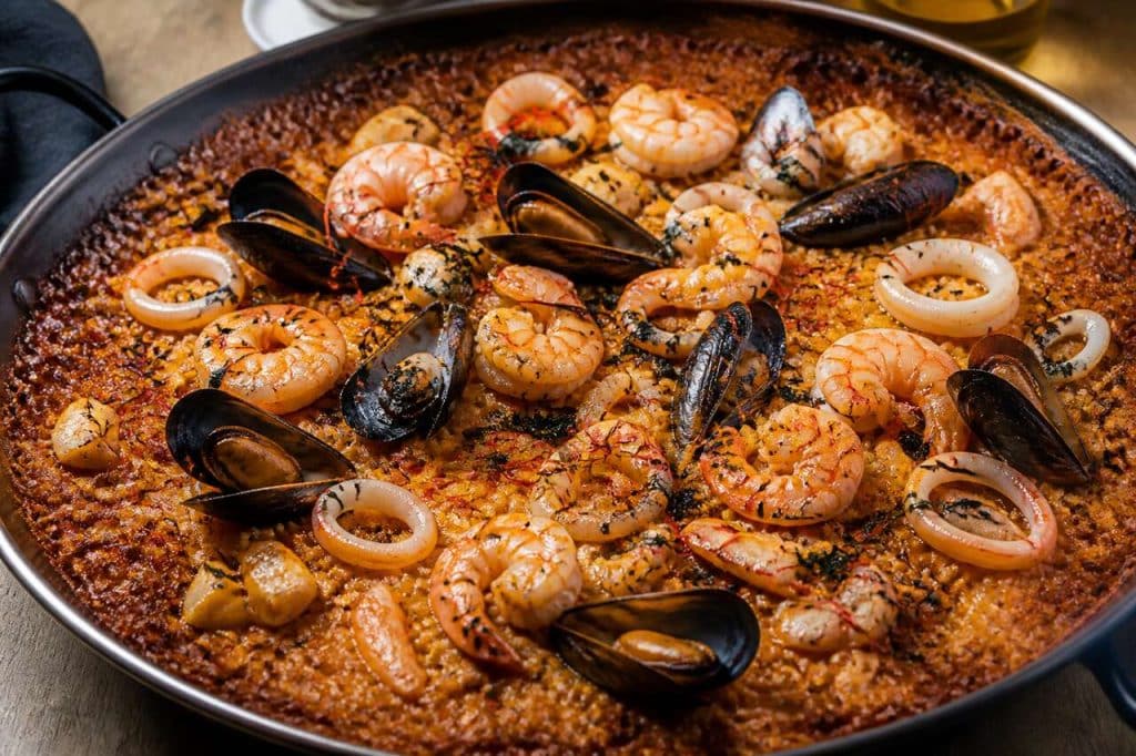 Recette de paella au miso et au saké