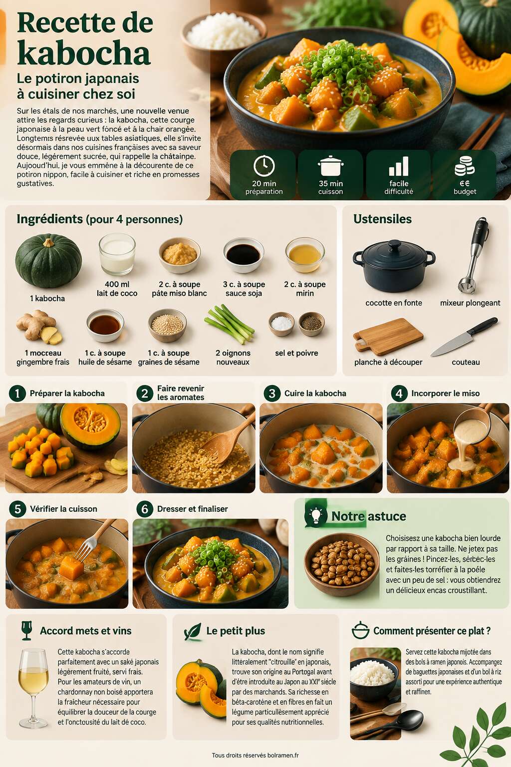 Fiche recette Recette de kabocha : le potiron japonais à cuisiner chez soi Fiche recette Recette de kabocha : le potiron japonais à cuisiner chez soi