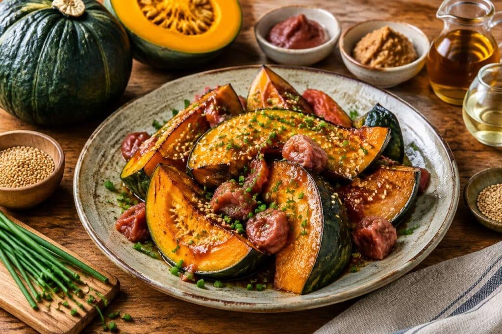 Recette de potimarron rôti à l'umeboshi et au miso