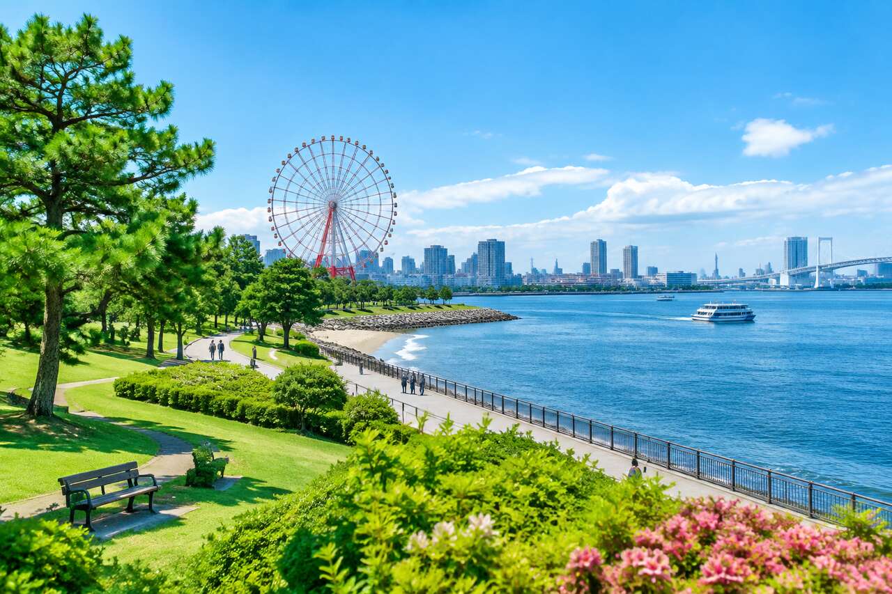 Parc Kasai Rinkai à Tokyo : un espace vert en bord de mer