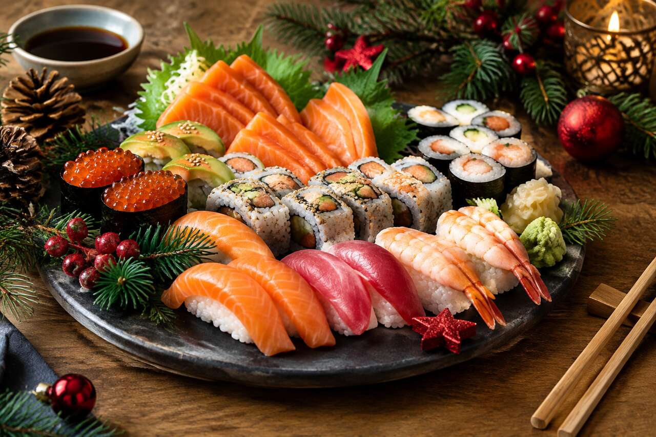 Idées de sushis de noël originaux sans tomber dans le gadget Idées de sushis de noël originaux sans tomber dans le gadget