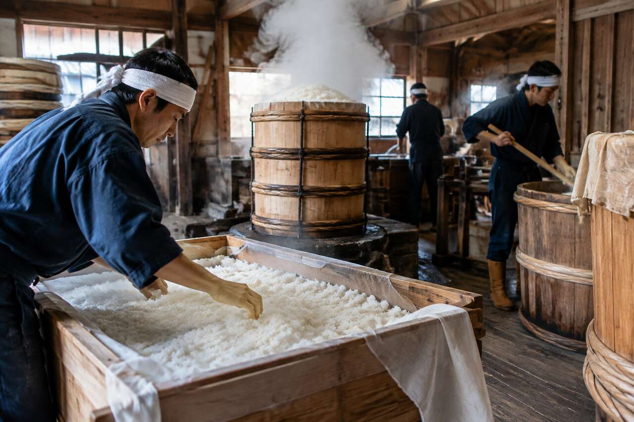 Fabrication du saké : étapes clés de la brasserie à la bouteille Fabrication du saké : étapes clés de la brasserie à la bouteille