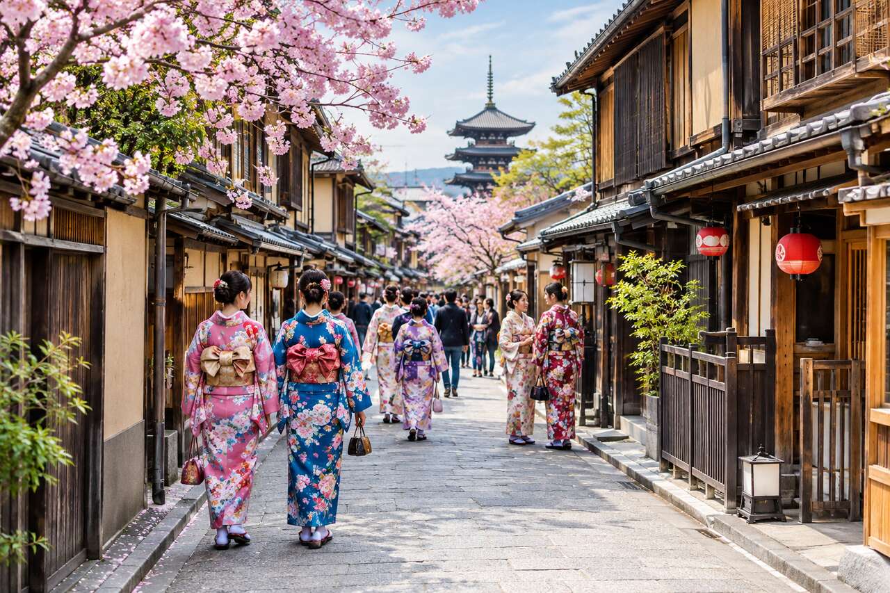La rue Hanamikoji à Kyoto : cœur du quartier des geishas