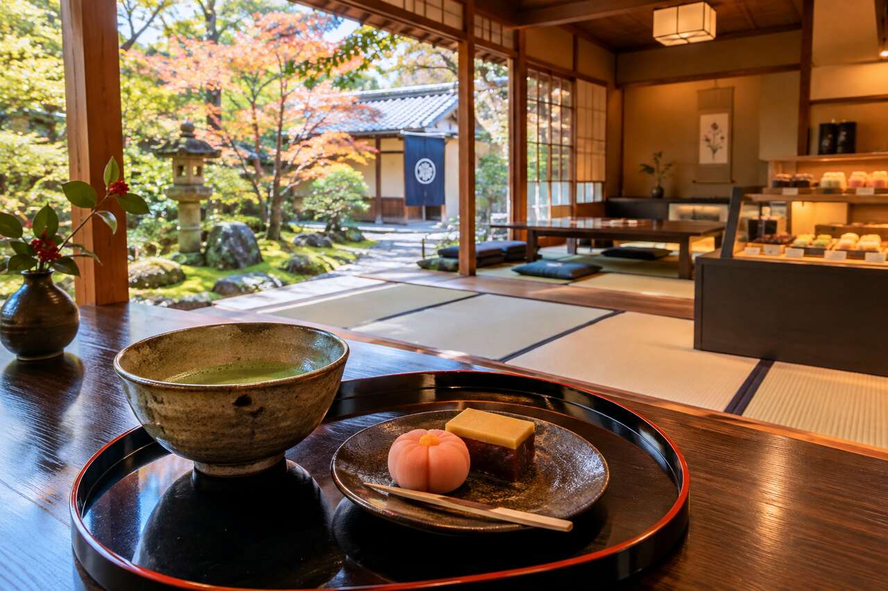 Toraya Ichijo à Kyoto : salon de thé et pâtisseries japonaises traditionnelles