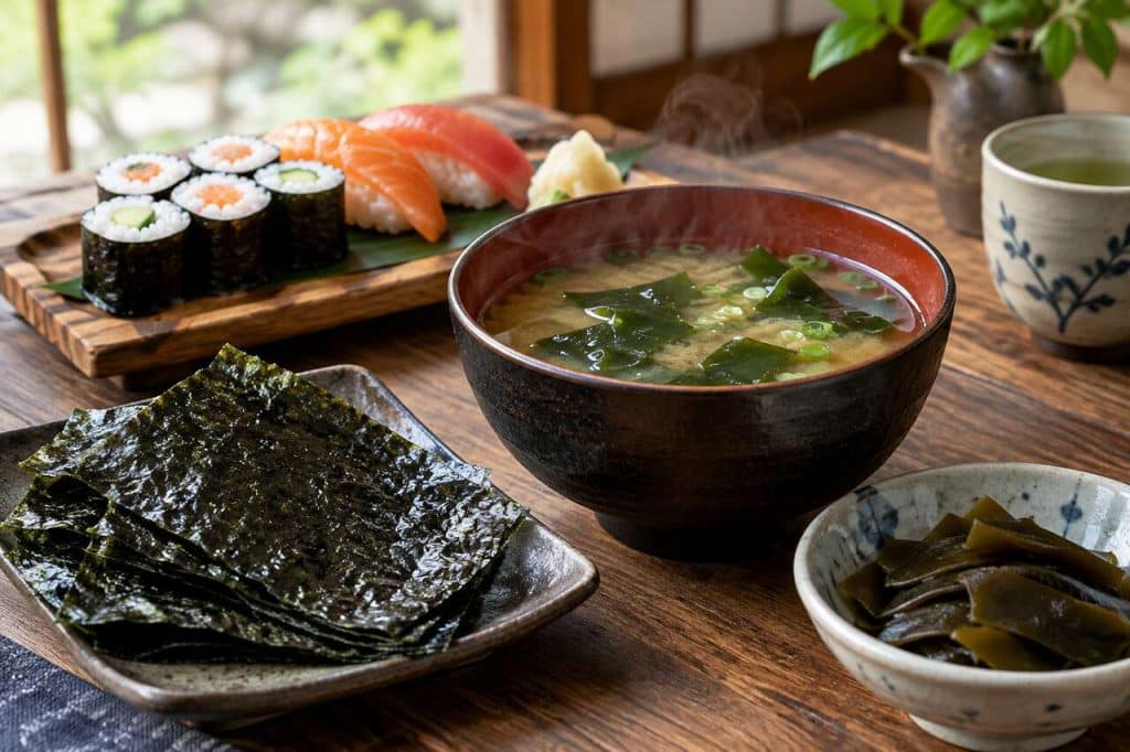 Les algues utilisées dans la cuisine japonaise