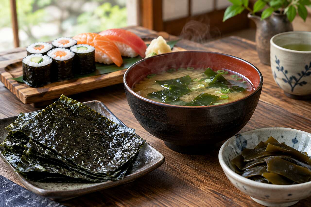 Les algues utilisées dans la cuisine japonaise