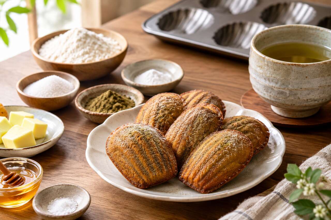 Recette des madeleines au hojicha