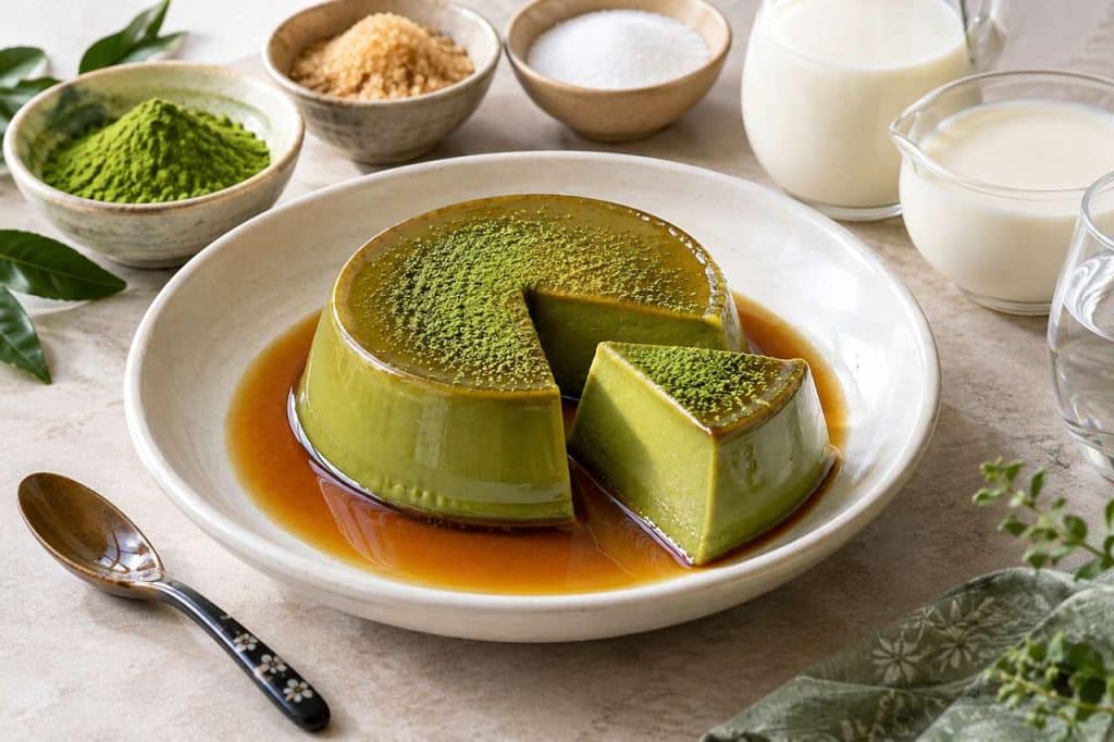 Recette de flan au matcha : un dessert japonais fondant et savoureux