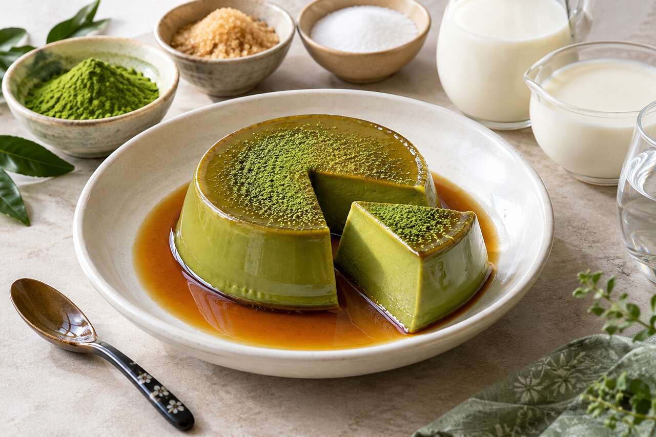 Recette de flan au matcha : un dessert japonais fondant et savoureux
